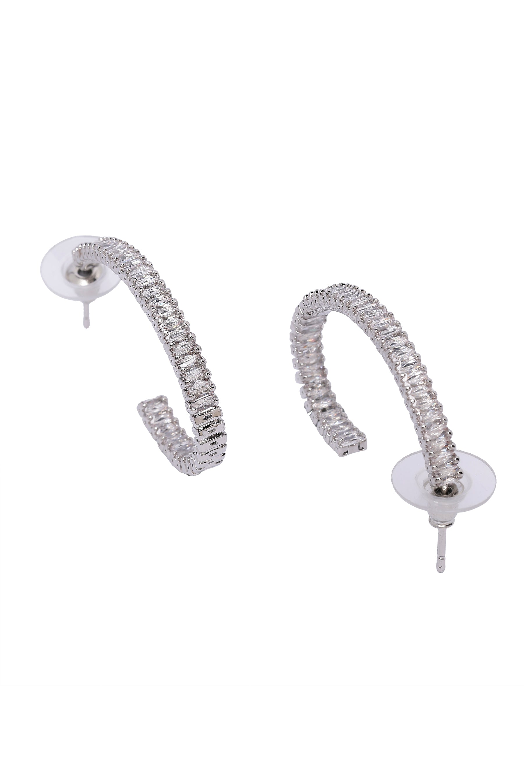 C-shaped Hoop Earrings