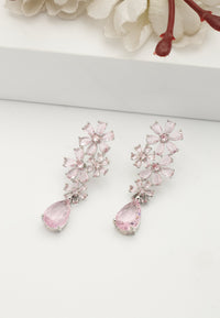 Boucles d'oreilles pendantes fleuries