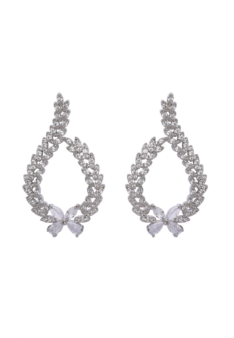 Boucles d'oreilles florales scintillantes