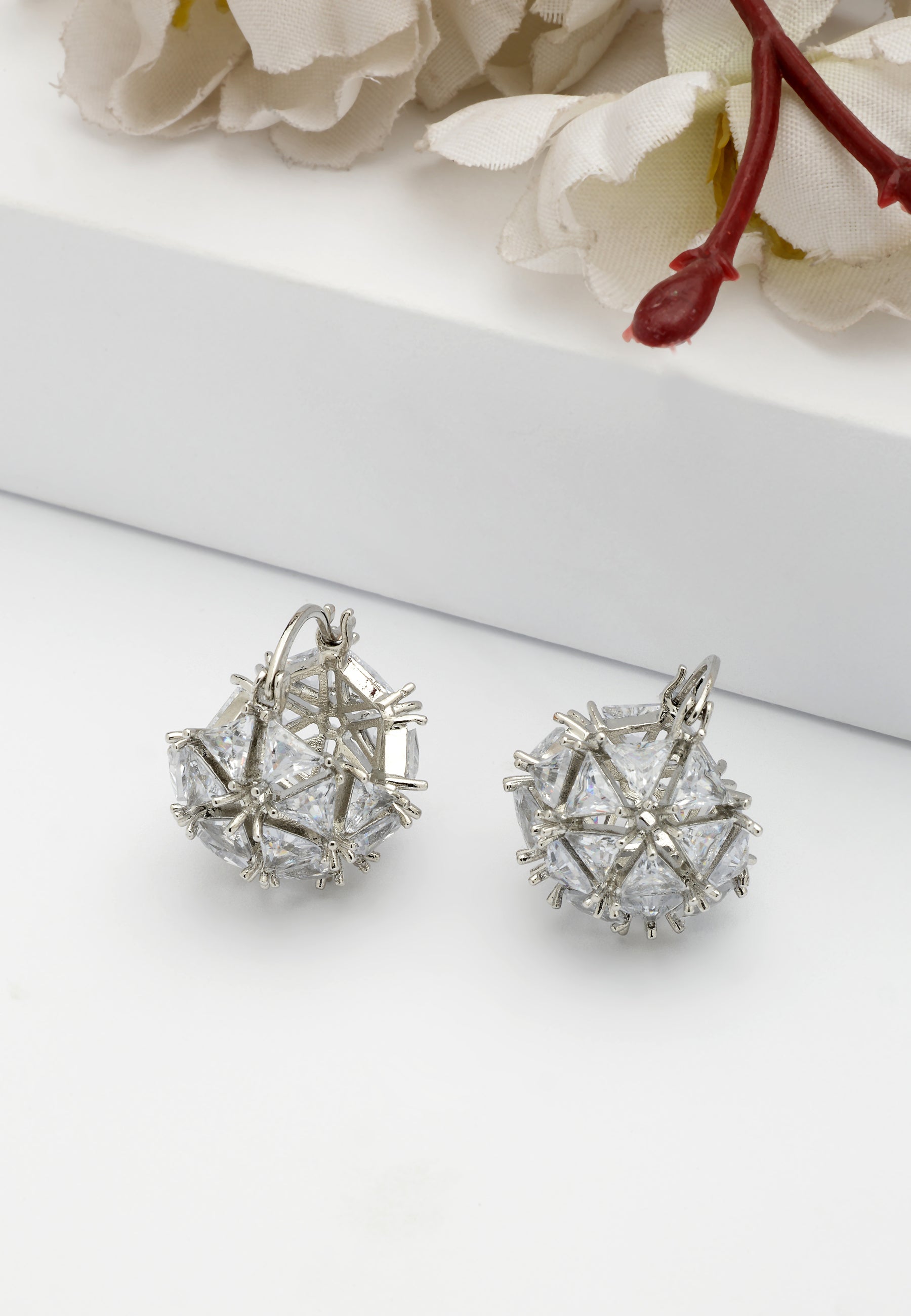 Boucles d'oreilles pendantes en grappe d'étoiles