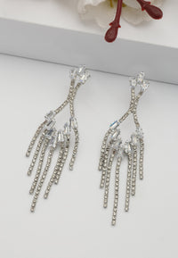 Boucles d'oreilles élégantes à chaîne scintillante