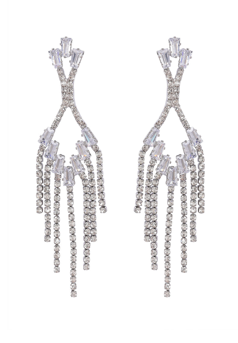 Boucles d'oreilles élégantes à chaîne scintillante