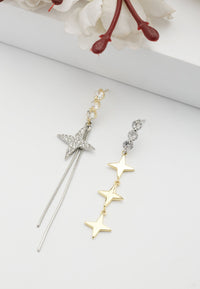 Boucles d'oreilles pendantes Élégance étoilée