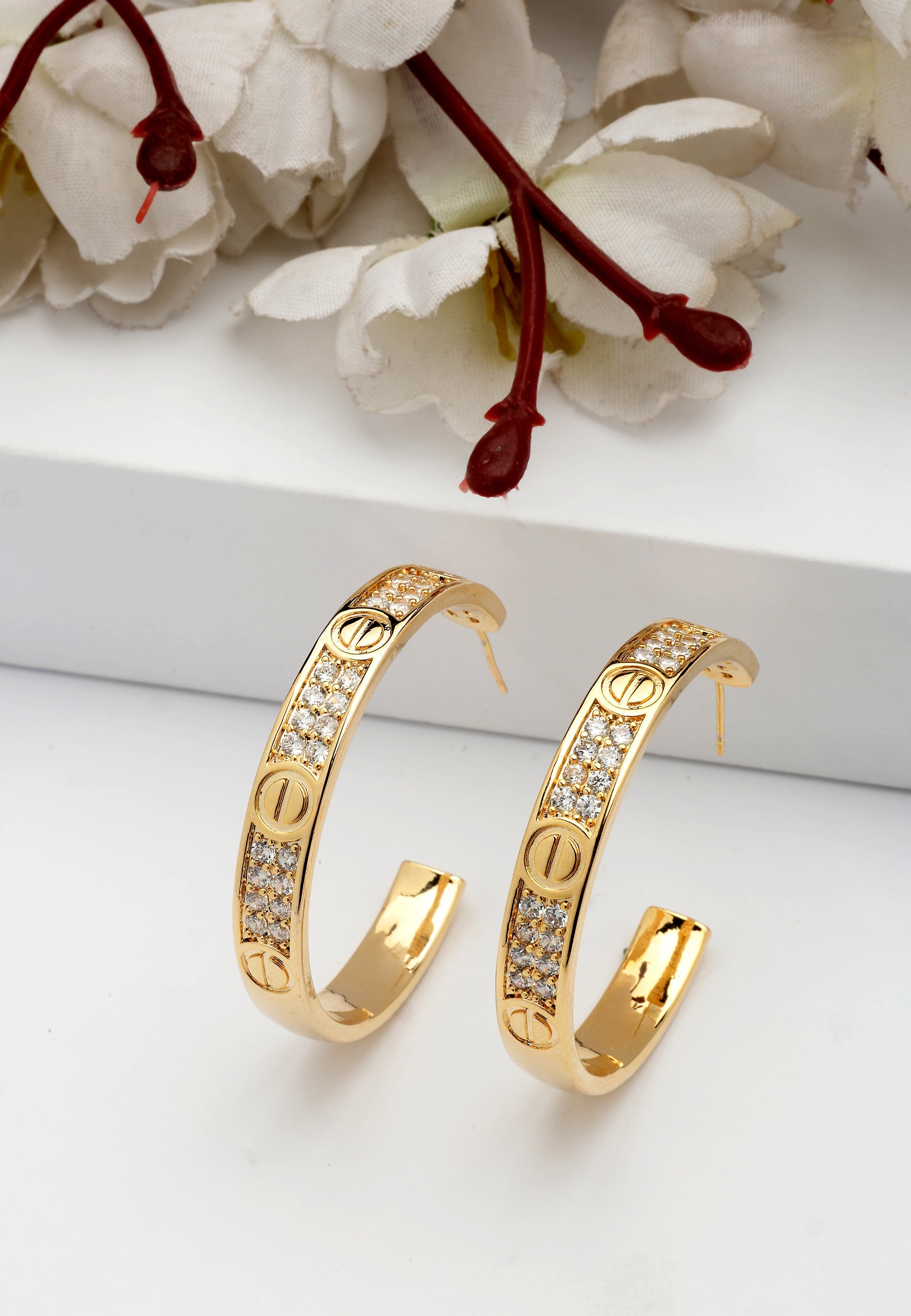 Timeless Sparkling Hoop Earrings