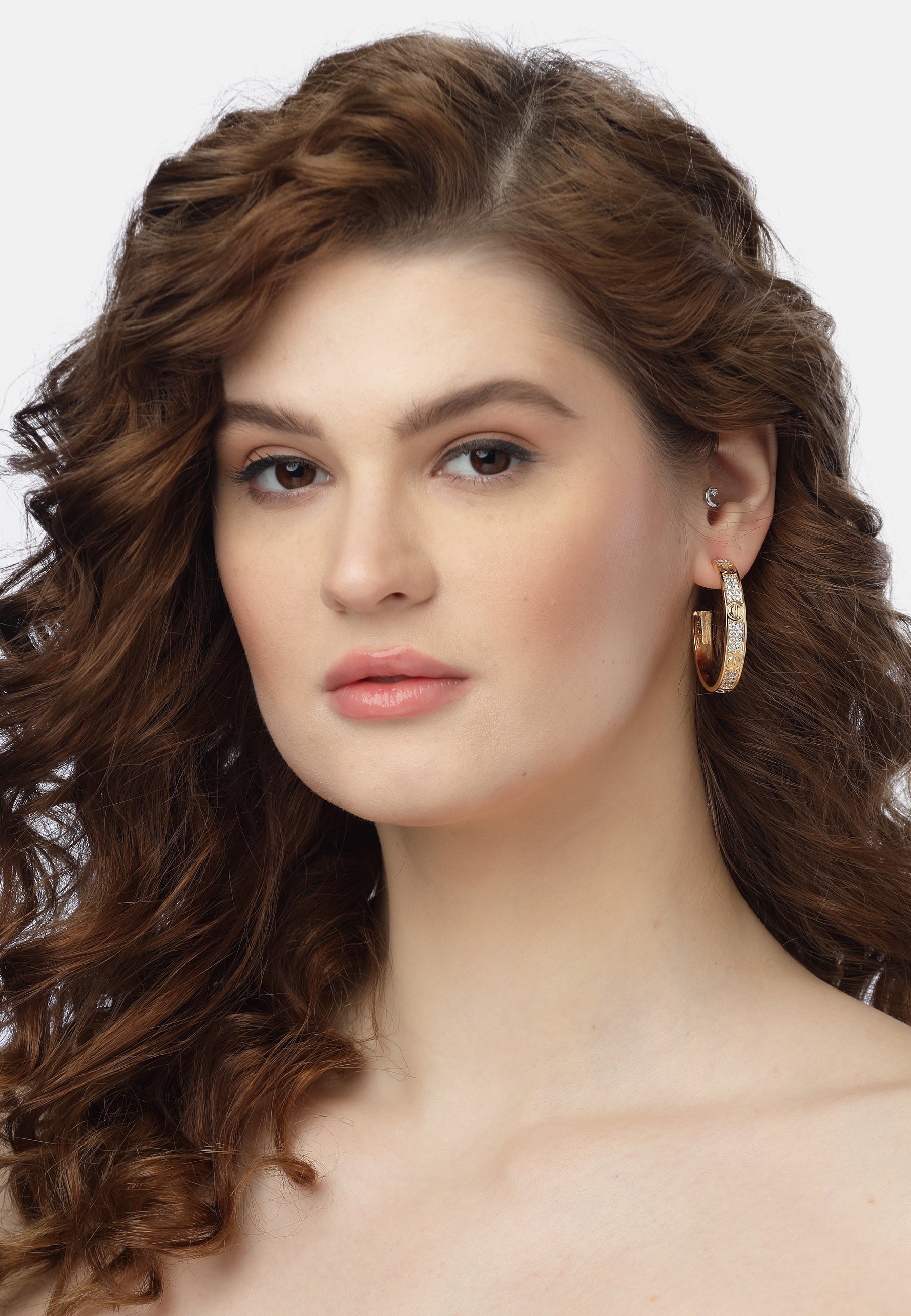 Timeless Sparkling Hoop Earrings