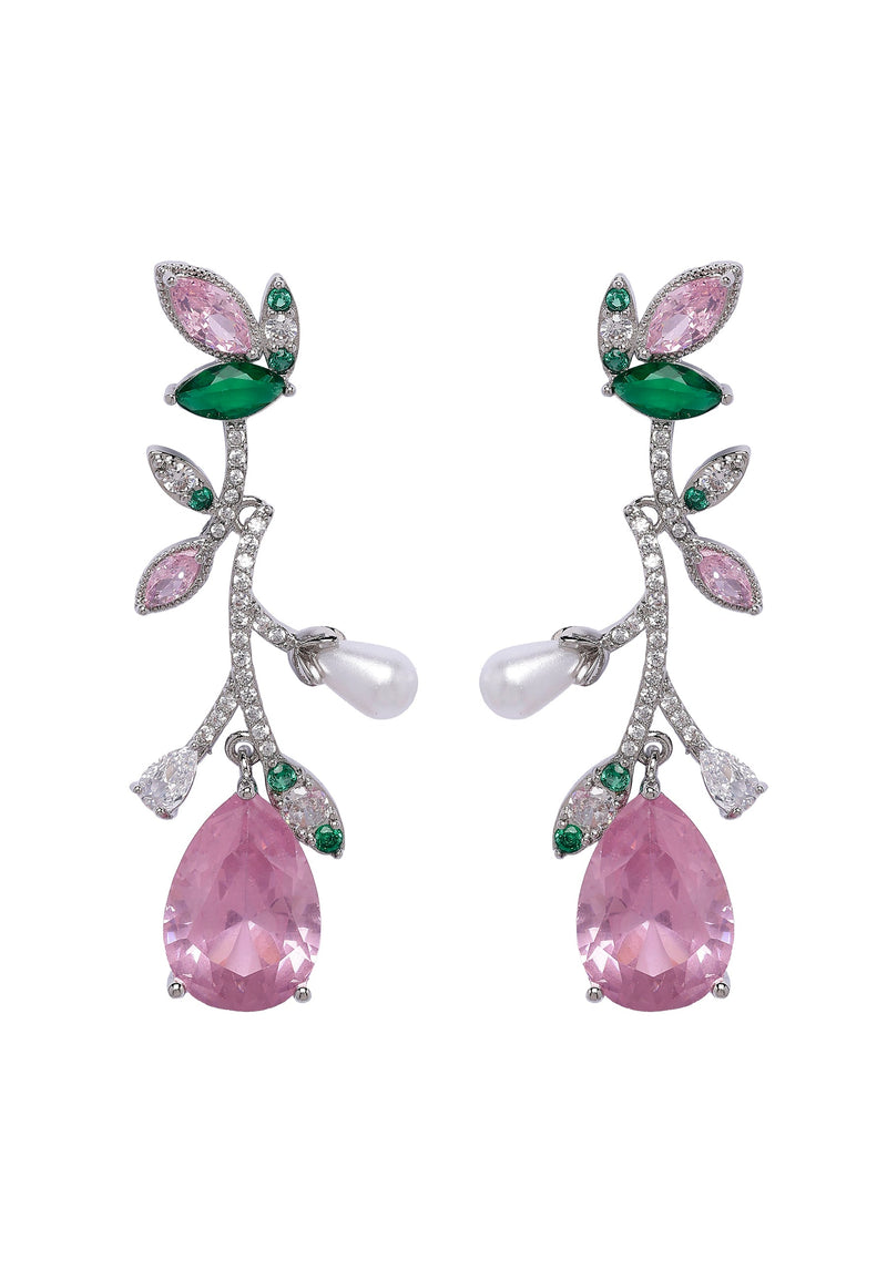 Elegant Floral Drop Earrings