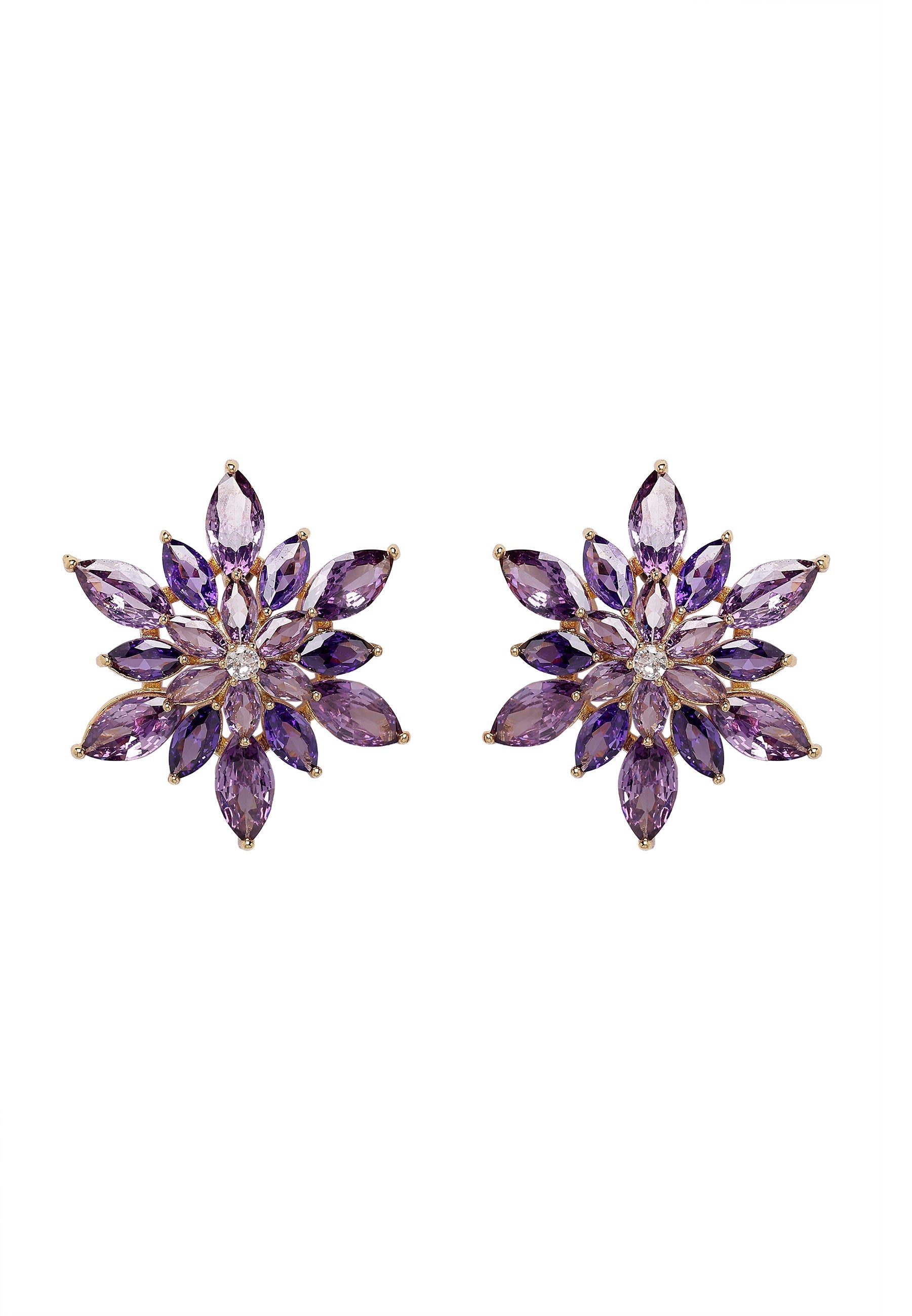 Amethyst Blooming Earrings