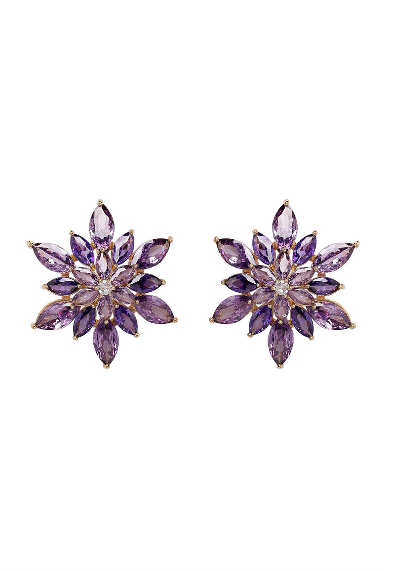 Amethyst Blooming Earrings