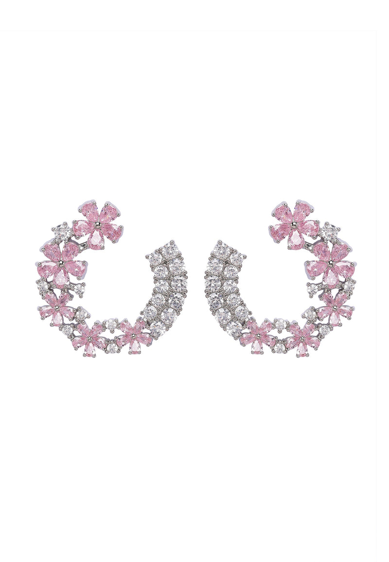 Whimsical Floral Dainty Hoop Earrings