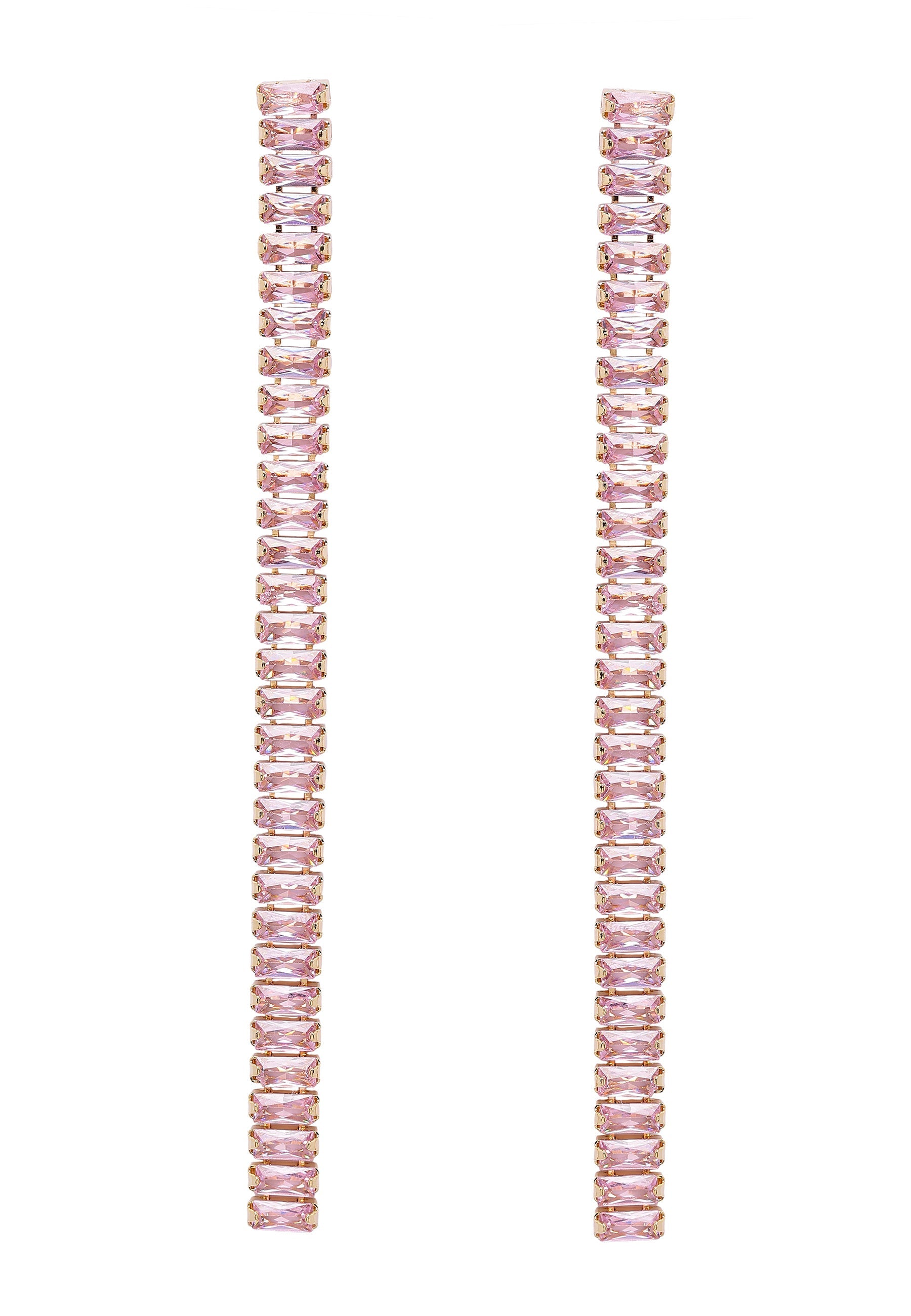 Boucles d'oreilles longues roses