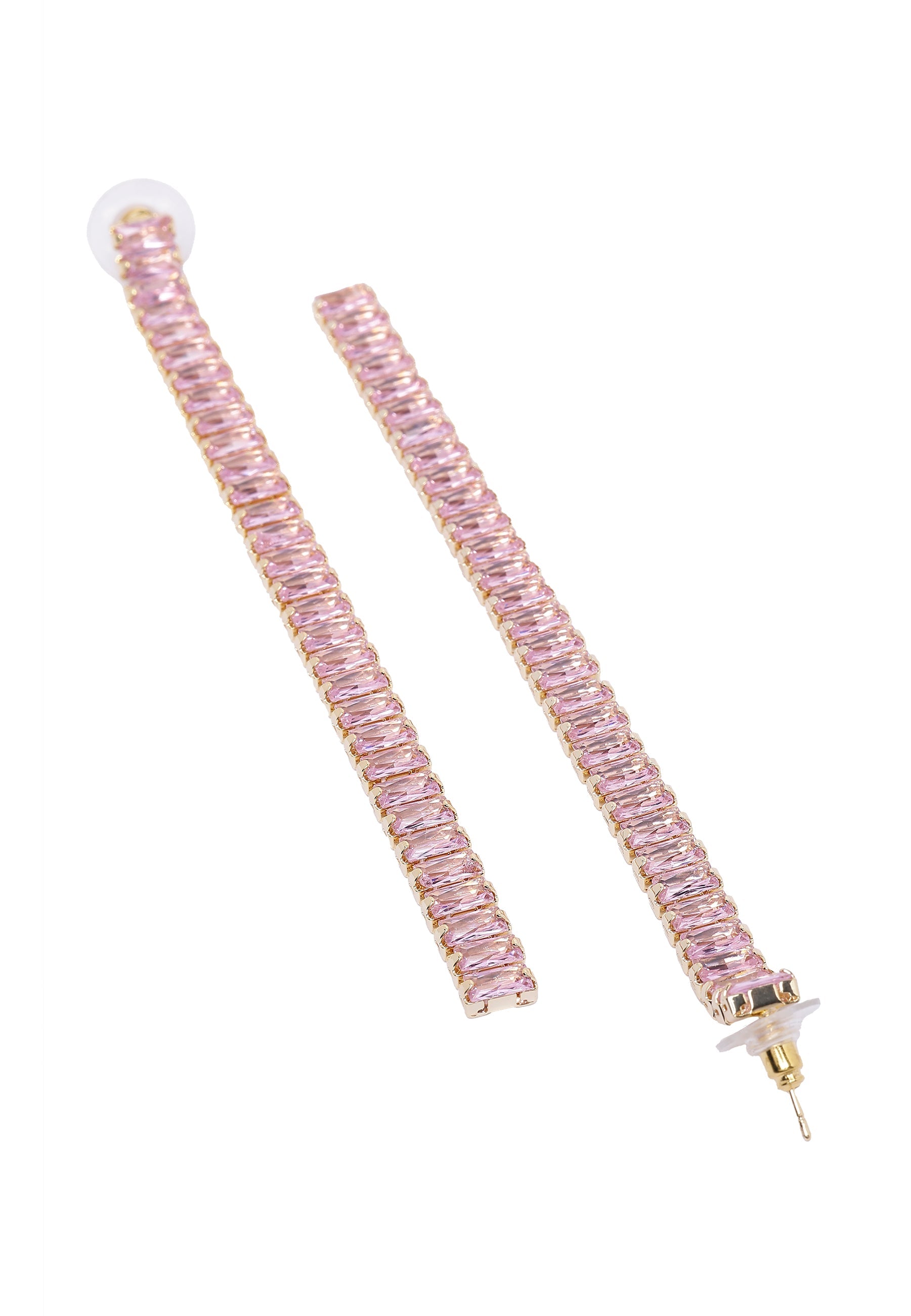 Boucles d'oreilles longues roses