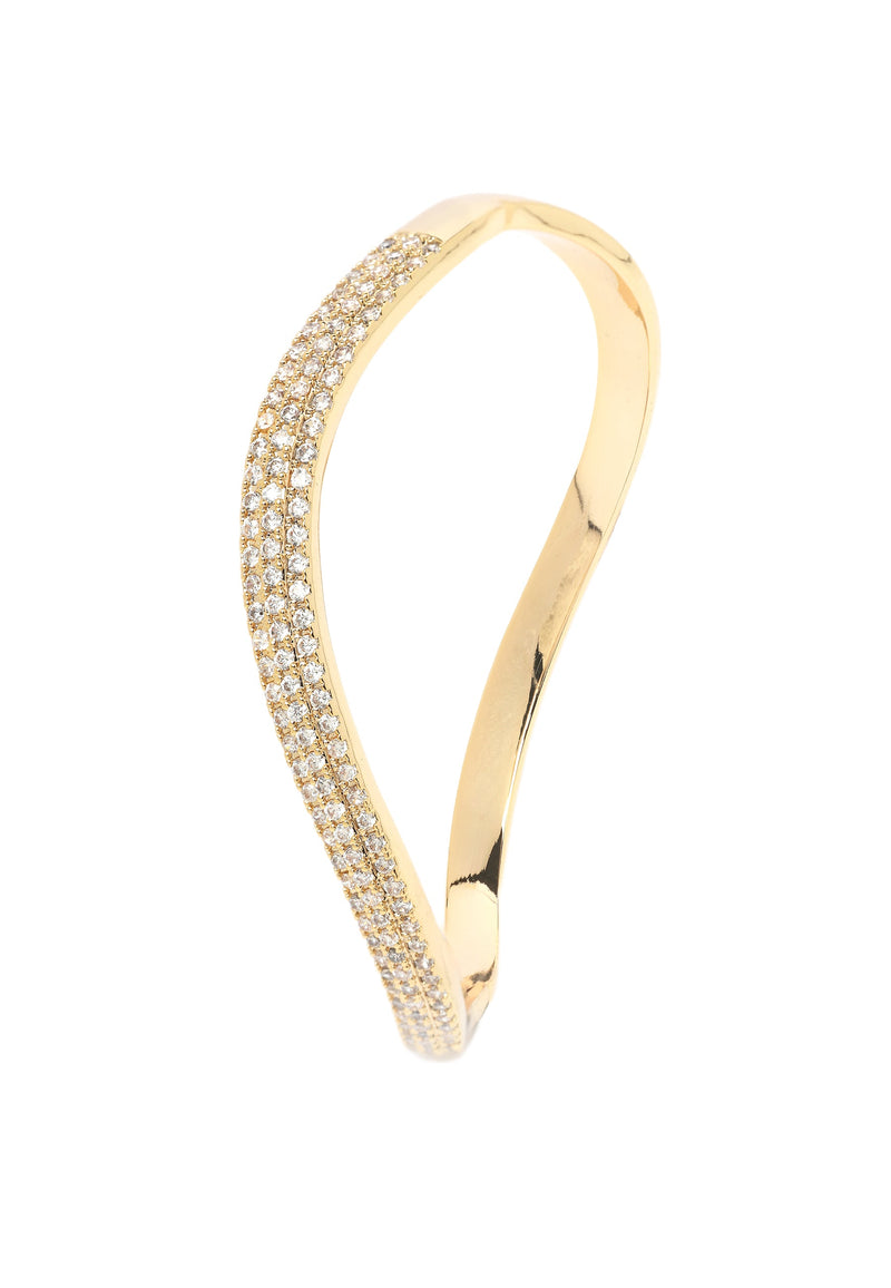 Bracelet doré incurvé