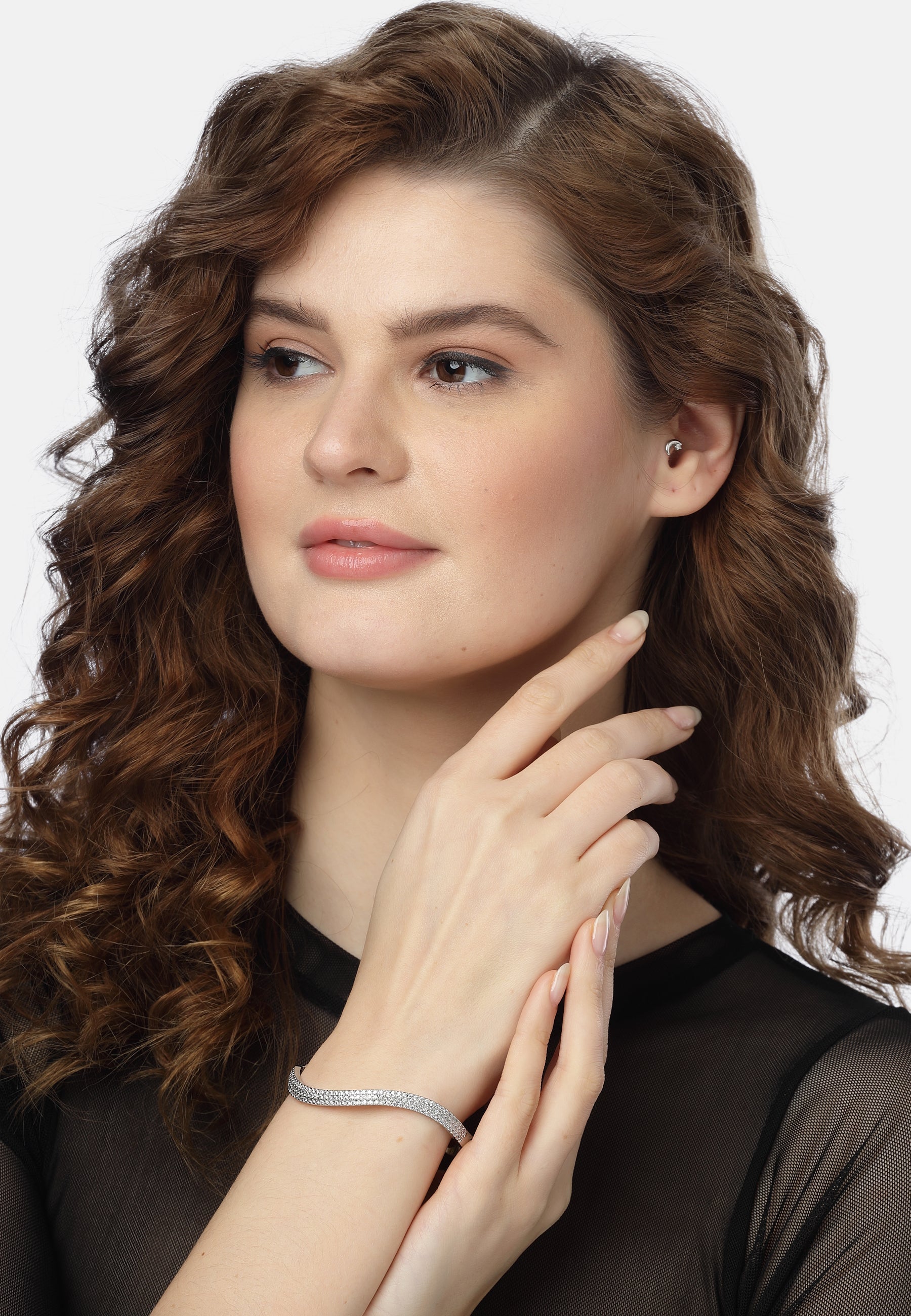 Bracelet manchette Silver Glow