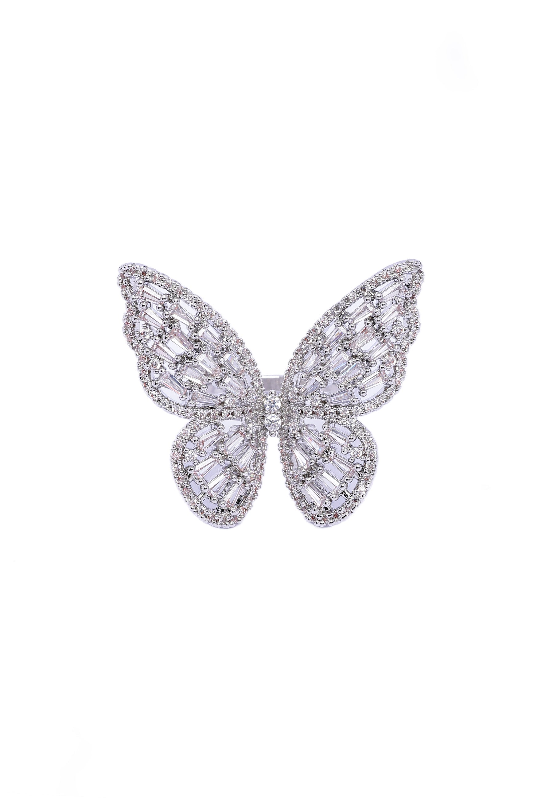 Bague Baguette Papillon Élégante