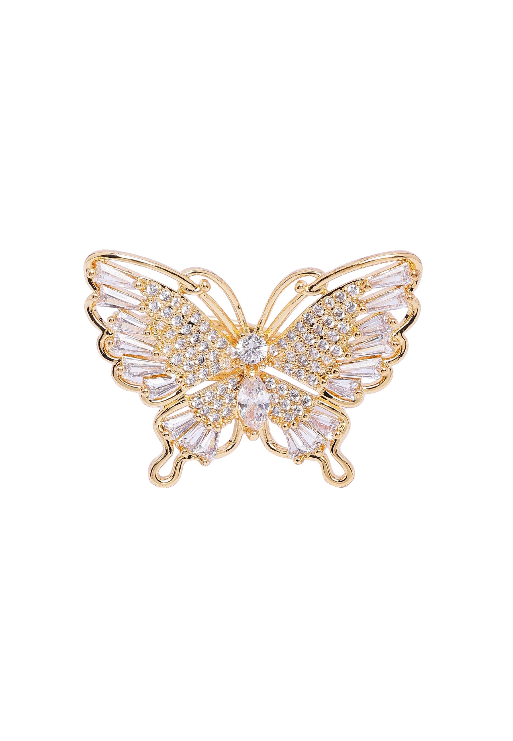 Golden Butterfly Blissful Ring