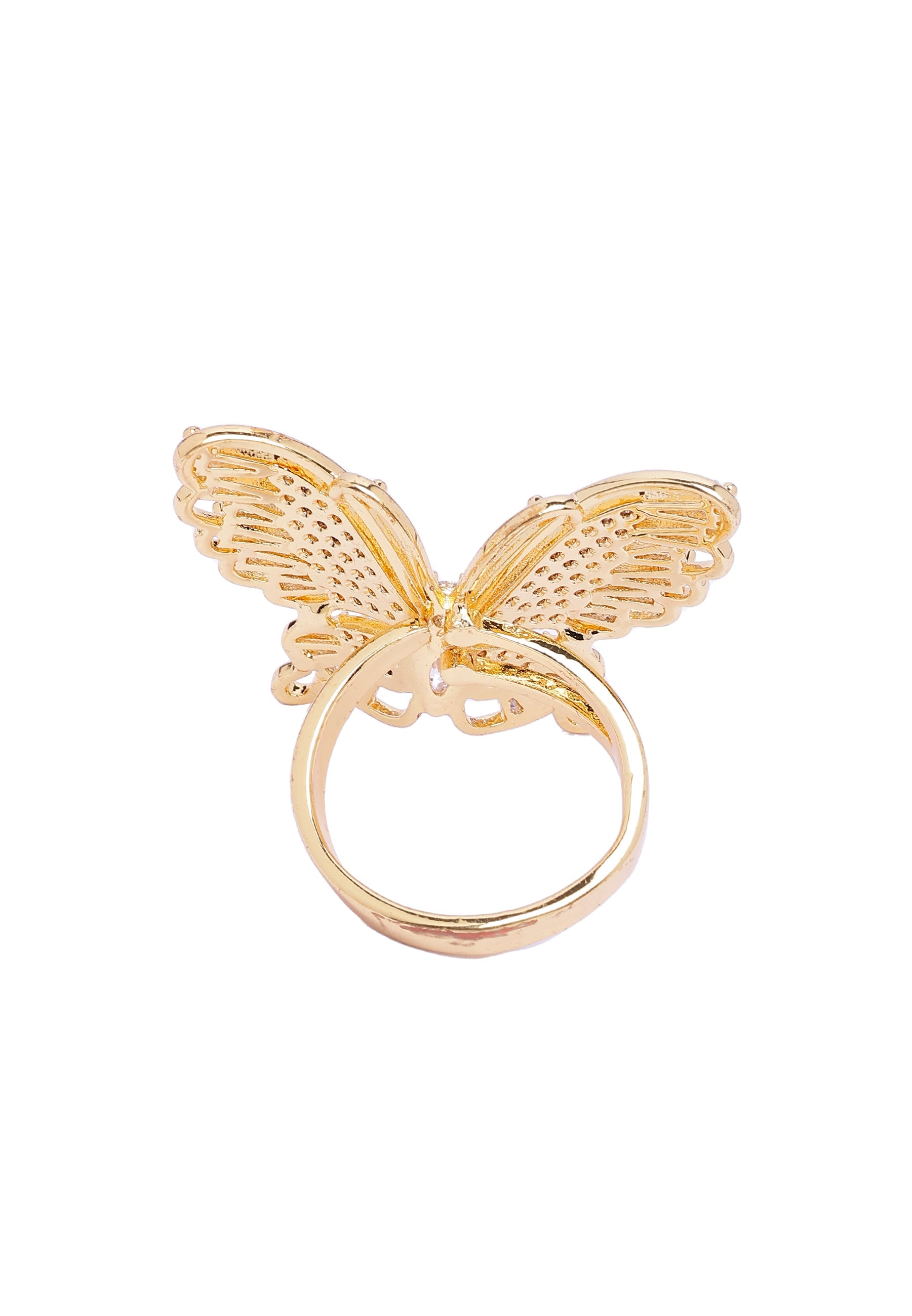 Golden Butterfly Blissful Ring