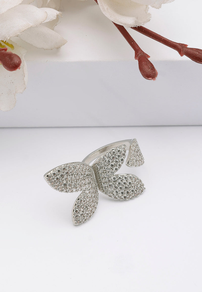 Bague papillon en argent