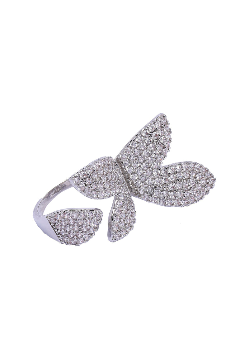 Bague papillon en argent