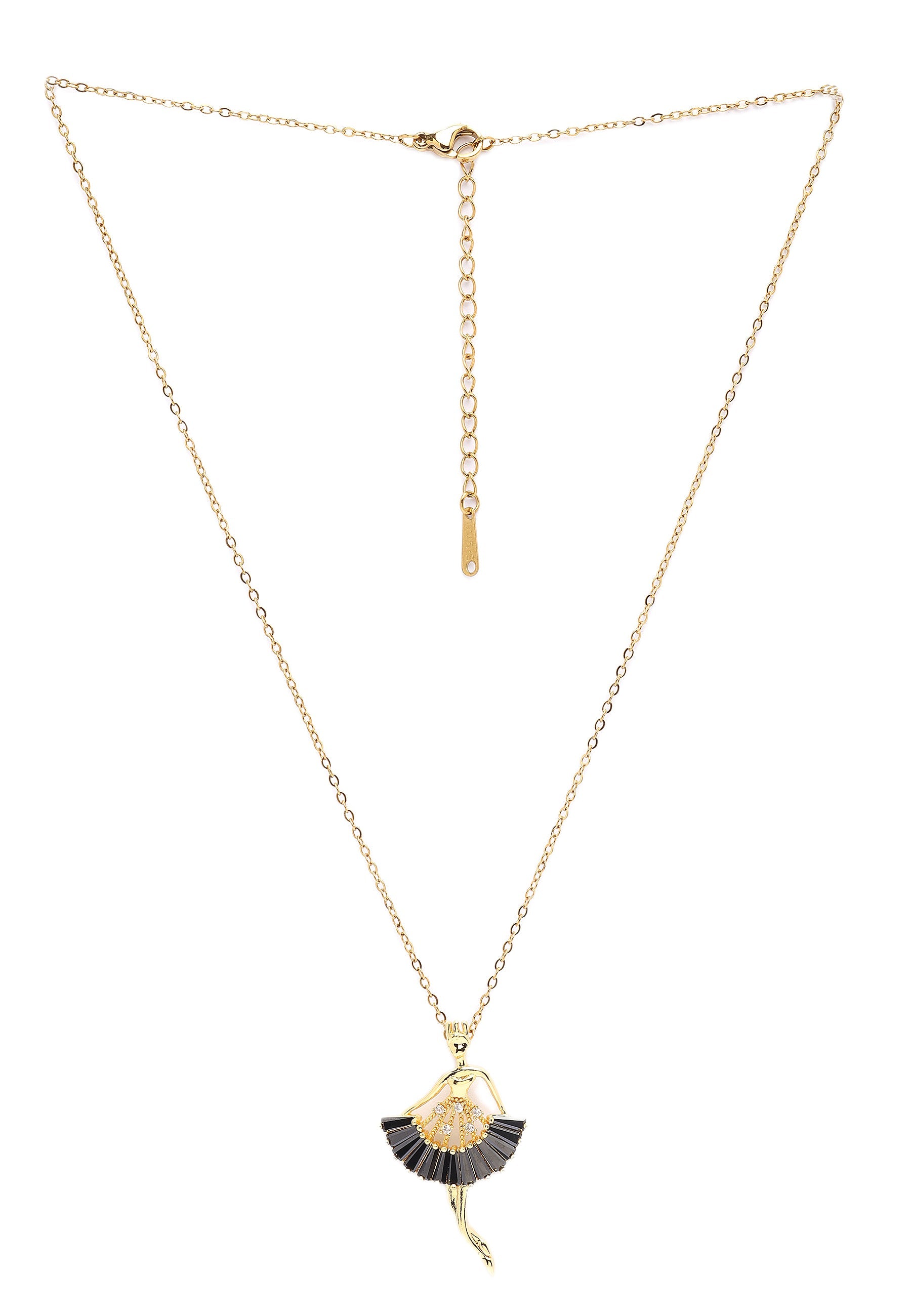 Golden Ballerina Grace Pendant