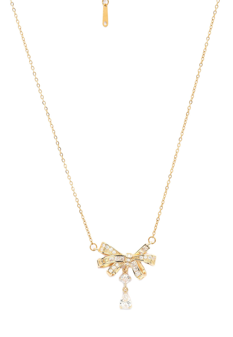 Golden Bow Necklace