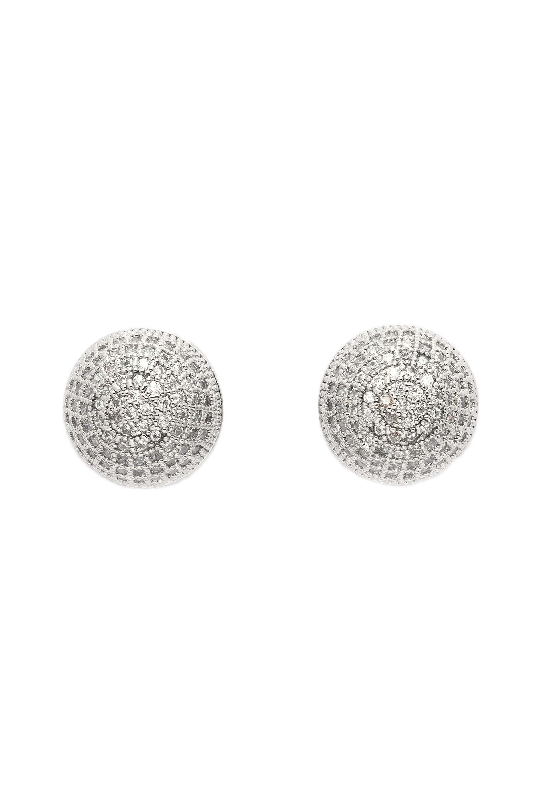 Sparkling Sphere Stud Earrings and Necklace Set