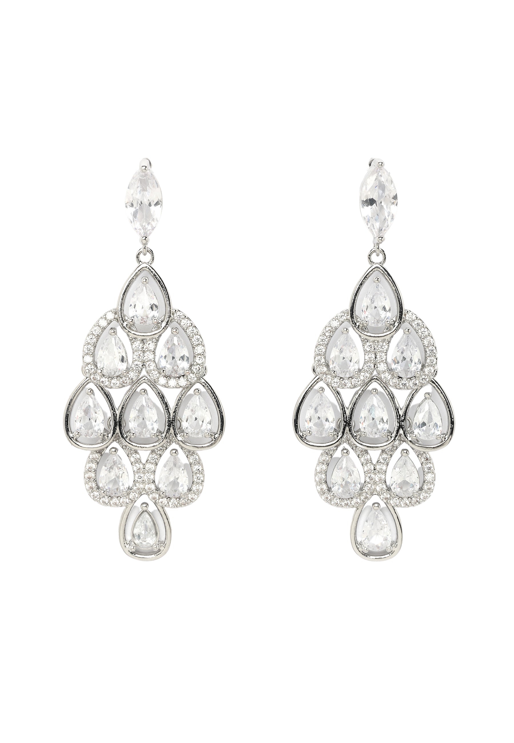 Pearlescent Waterfall Necklace and Earrings Set