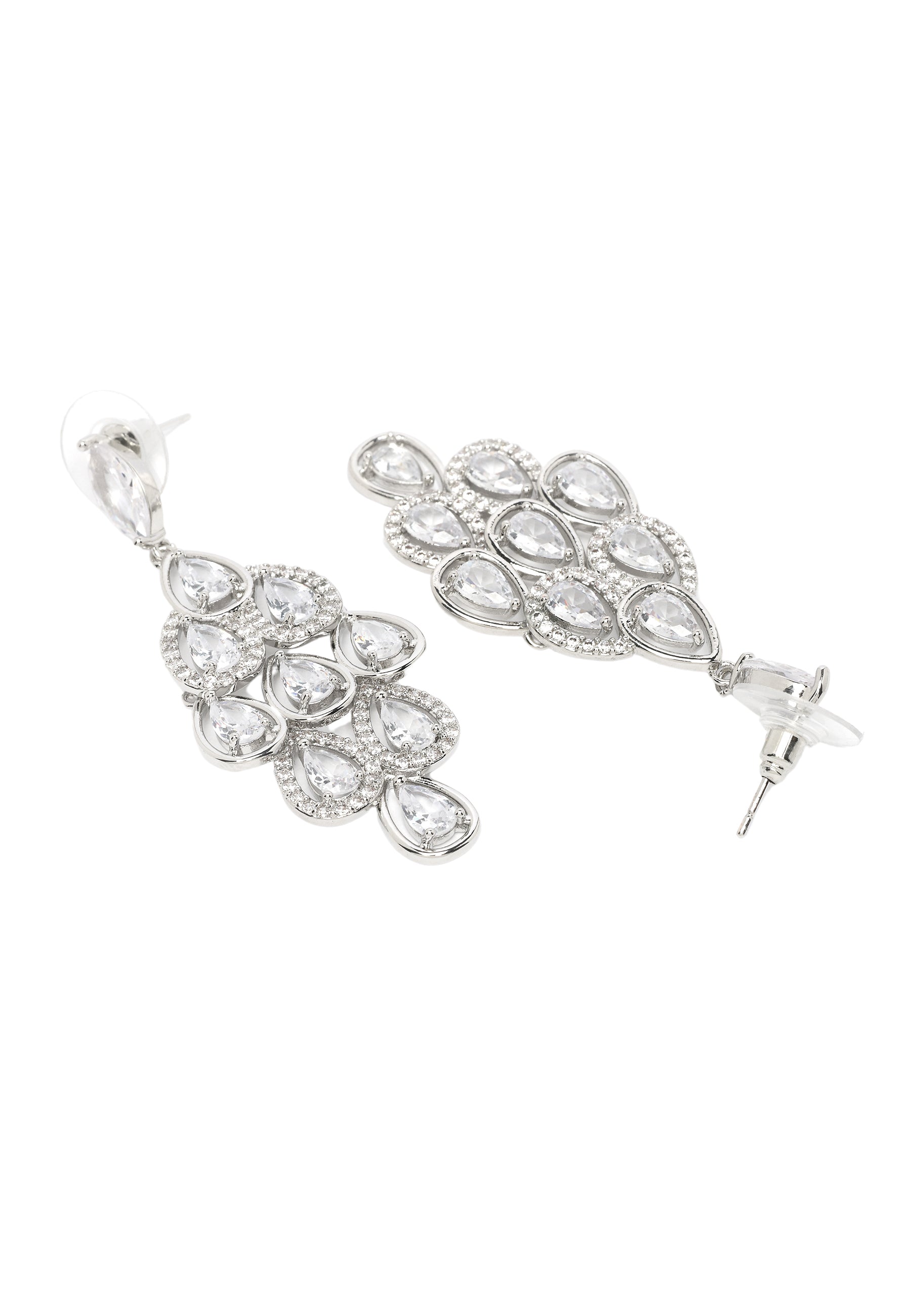 Pearlescent Waterfall Necklace and Earrings Set