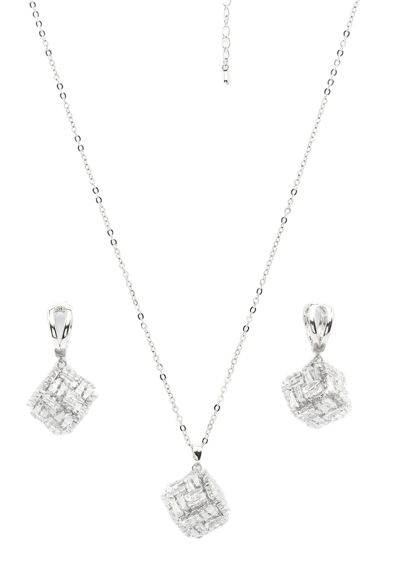 Glittering Symphony Necklace and Earrings Set