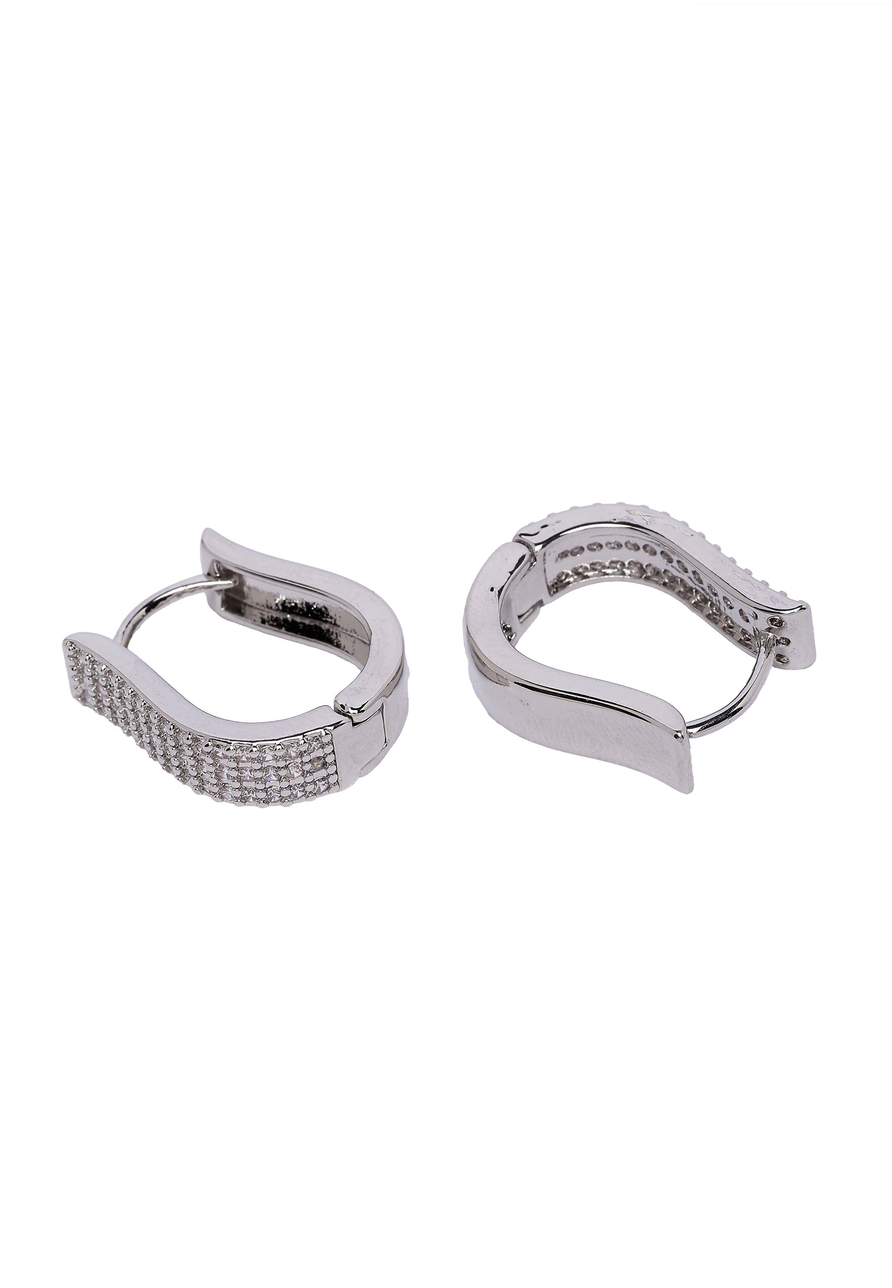 Radiant Rectangle Hoop Earrings