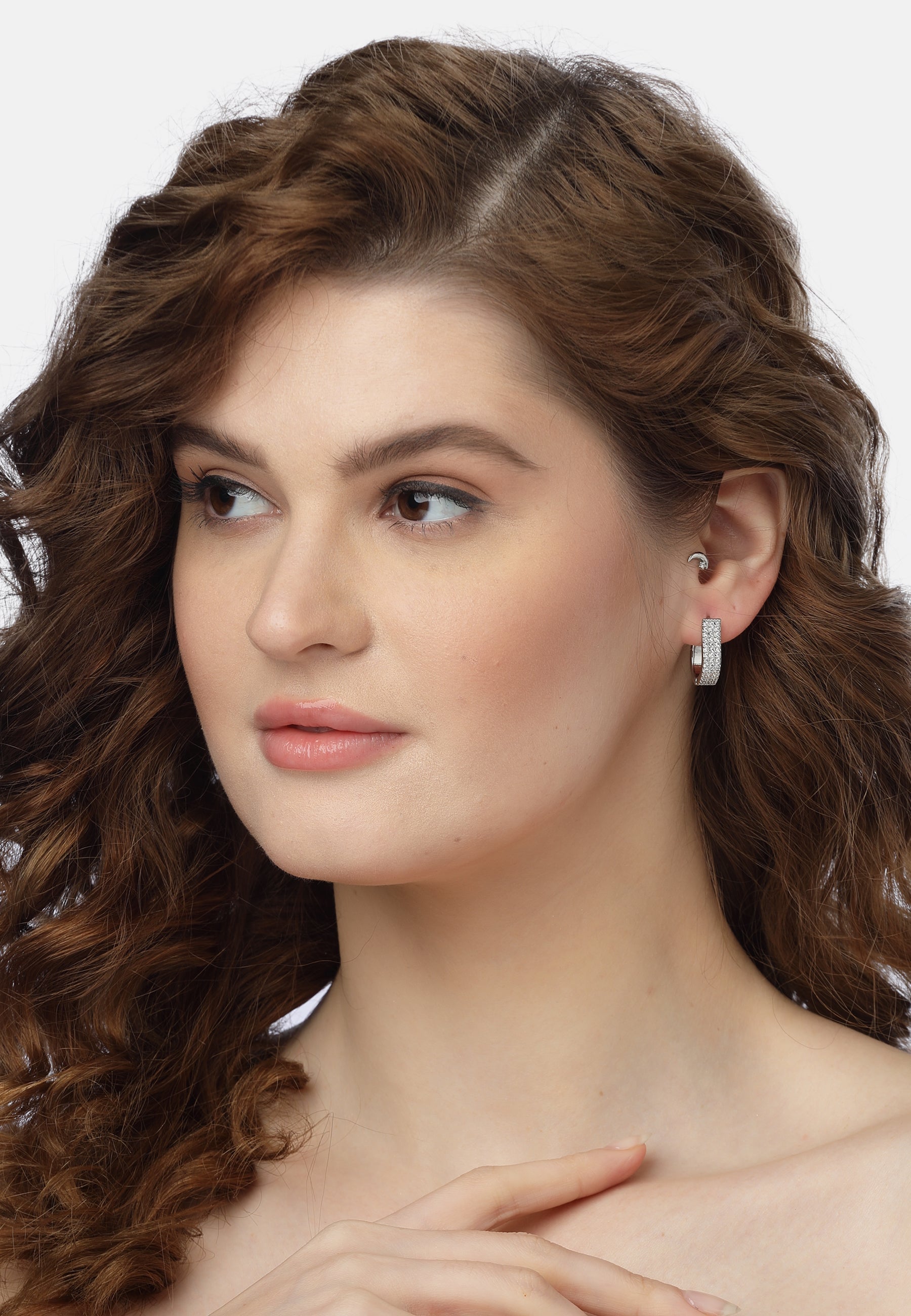 Radiant Rectangle Hoop Earrings