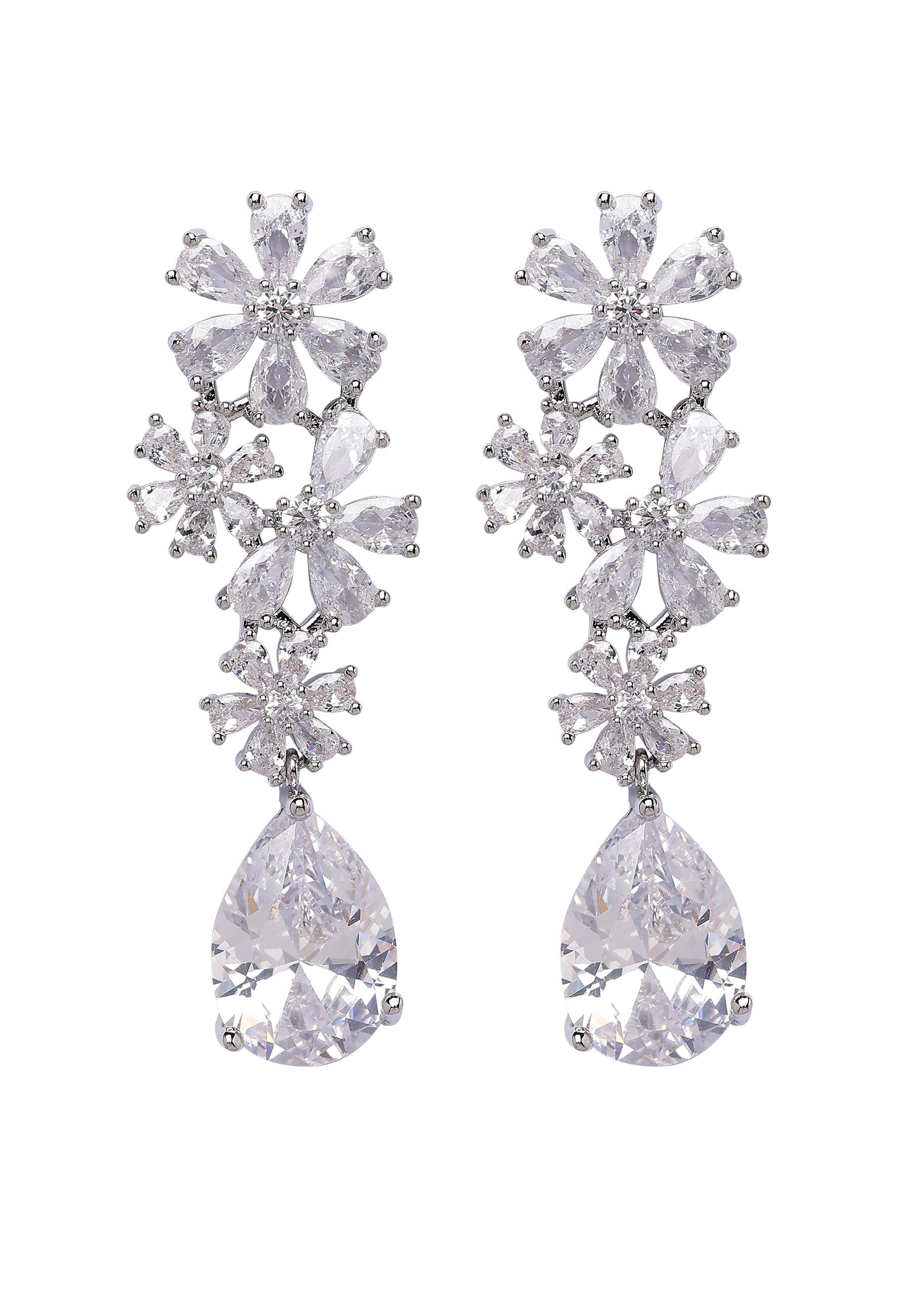 Elegant Floral Drop Earrings