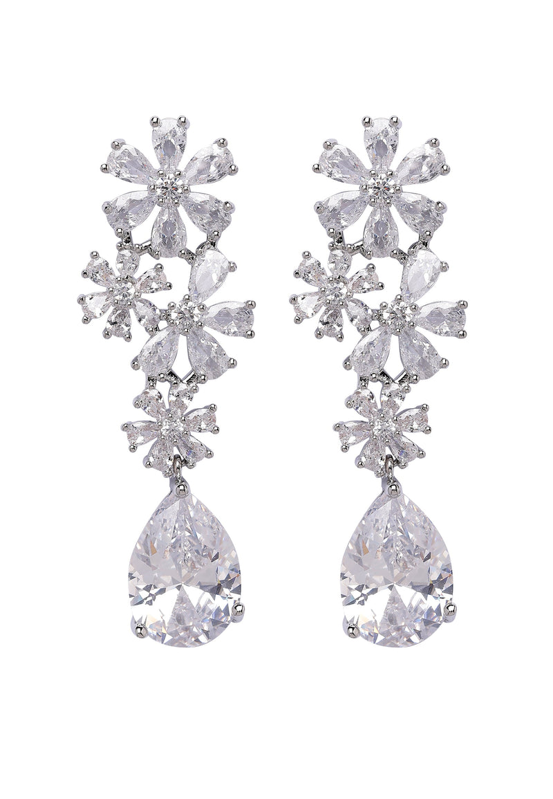 Elegant Floral Drop Earrings