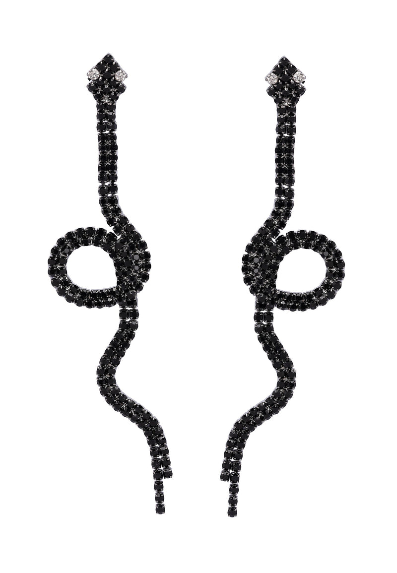 Boucles d'oreilles serpent ondulant