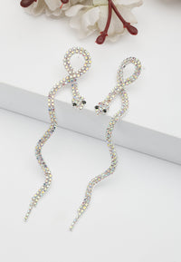 Boucles d'oreilles pendantes serpent