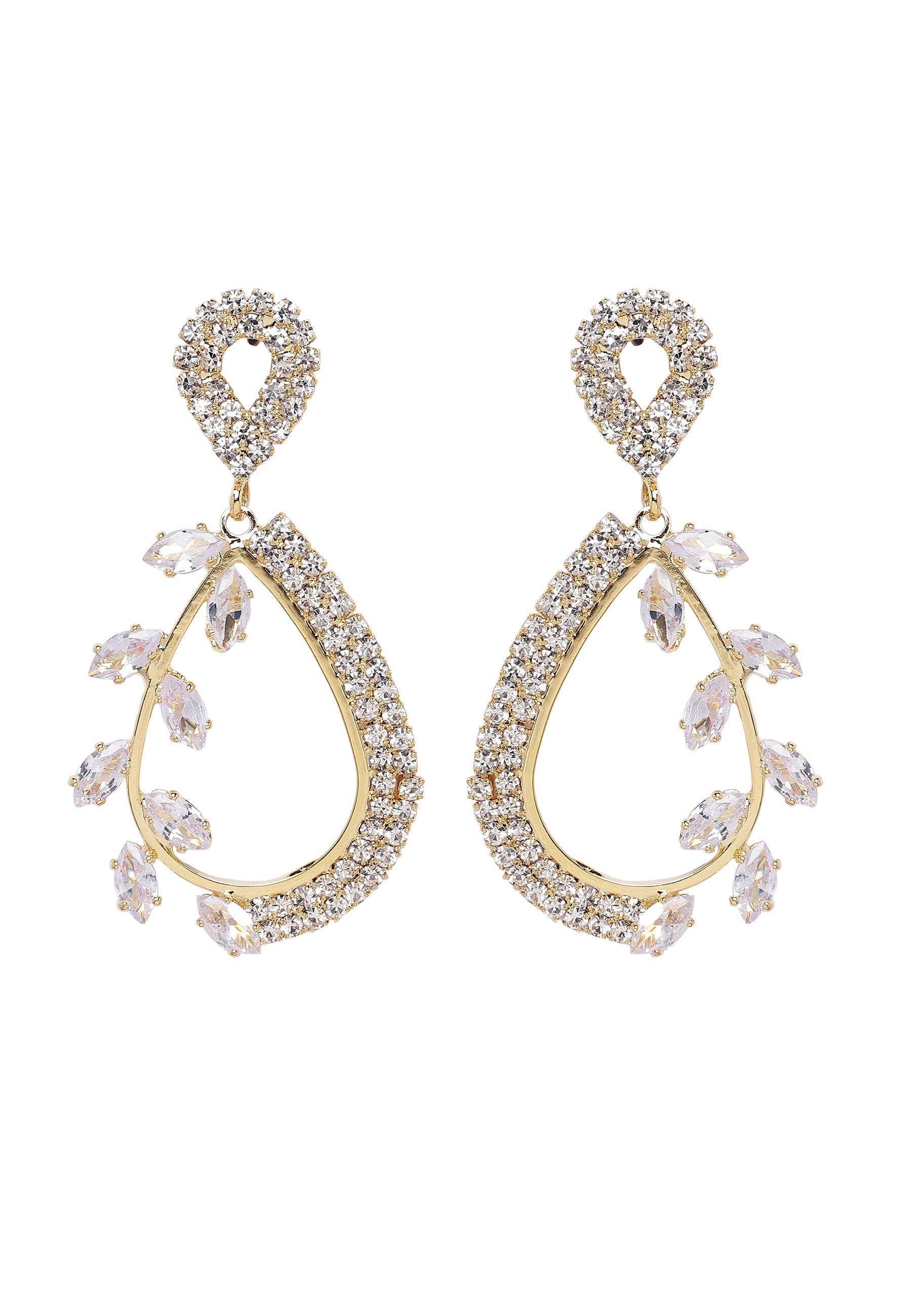 Boucles d'oreilles pendantes florales modernes