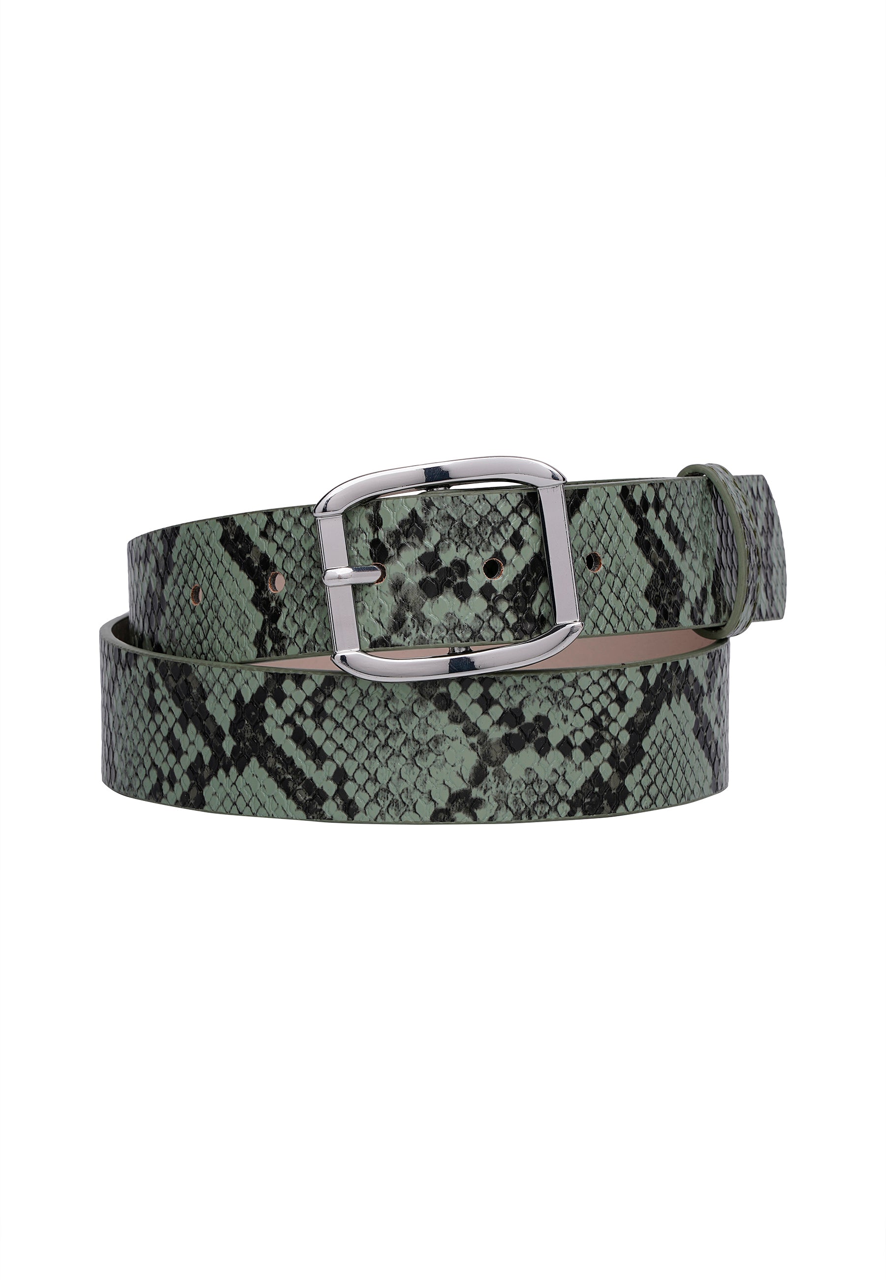 Ceinture à imprimé serpent exotique