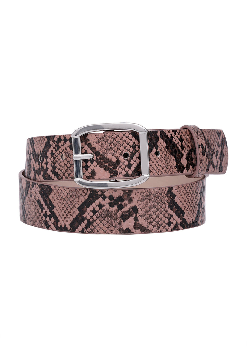 Ceinture à imprimé serpent exotique