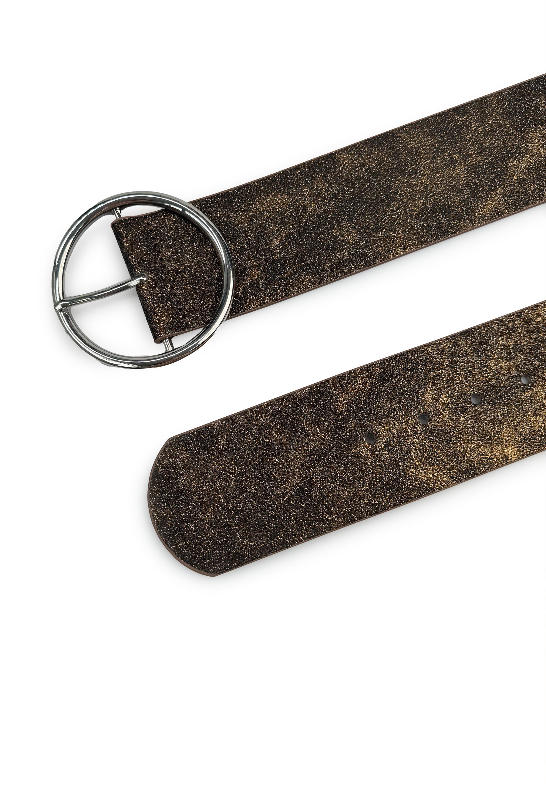 Ceinture à boucle ronde scintillante