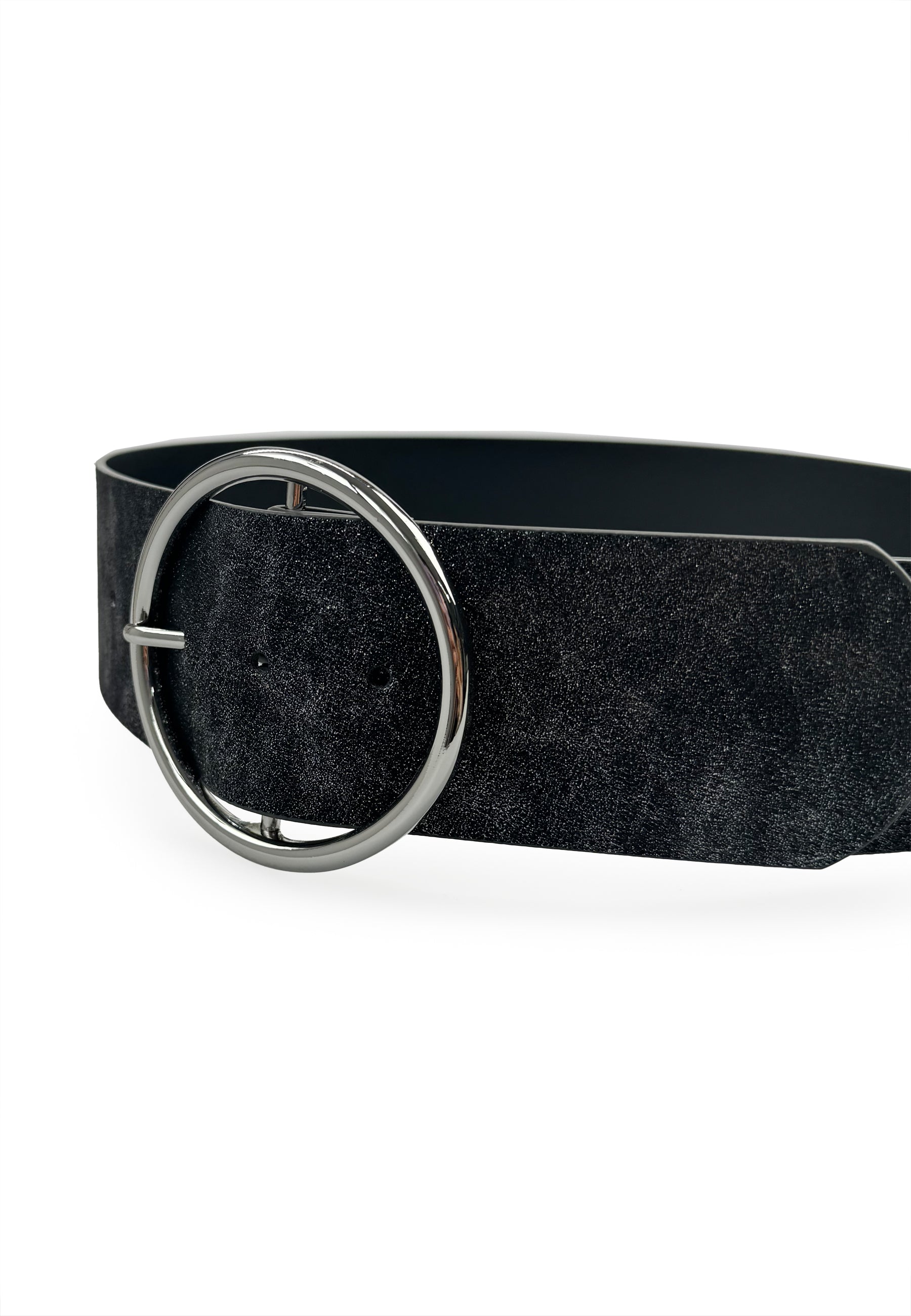 Ceinture à boucle ronde scintillante