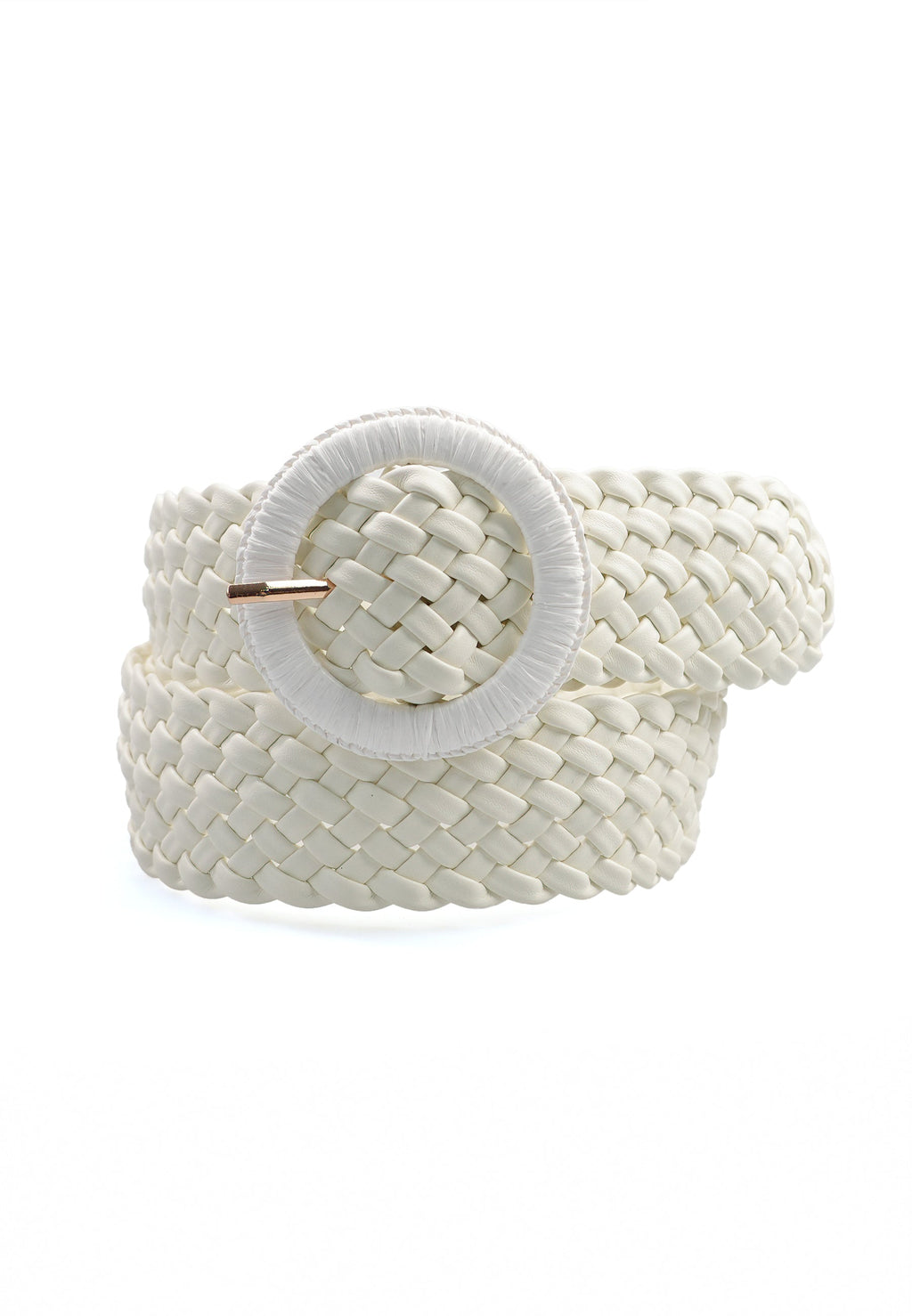 Braided Round Buckle Belt