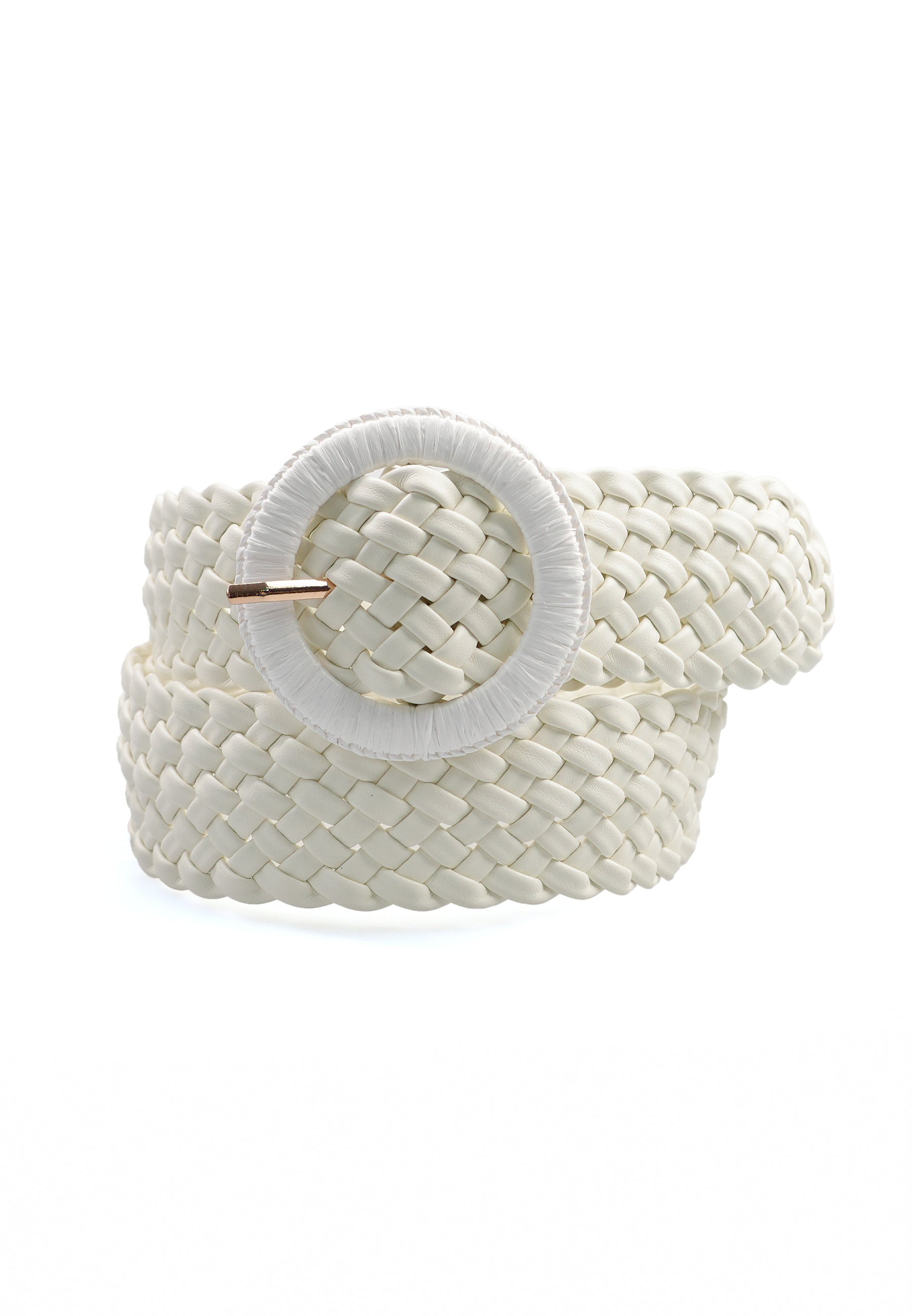 Ceinture à boucle ronde tressée