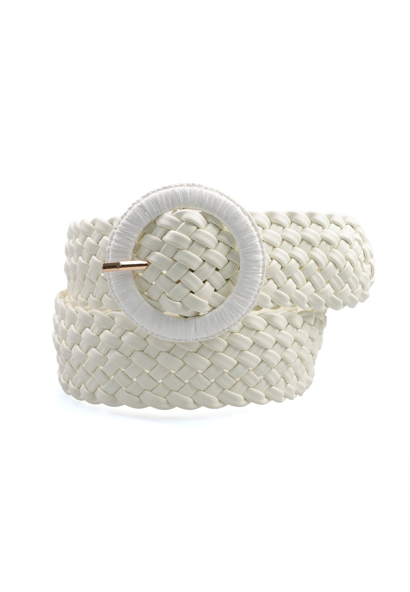 Ceinture à boucle ronde tressée