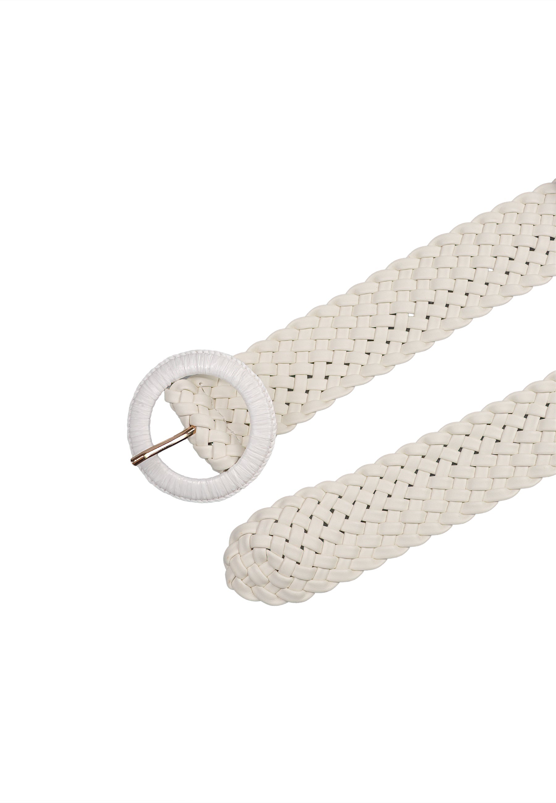 Ceinture à boucle ronde tressée