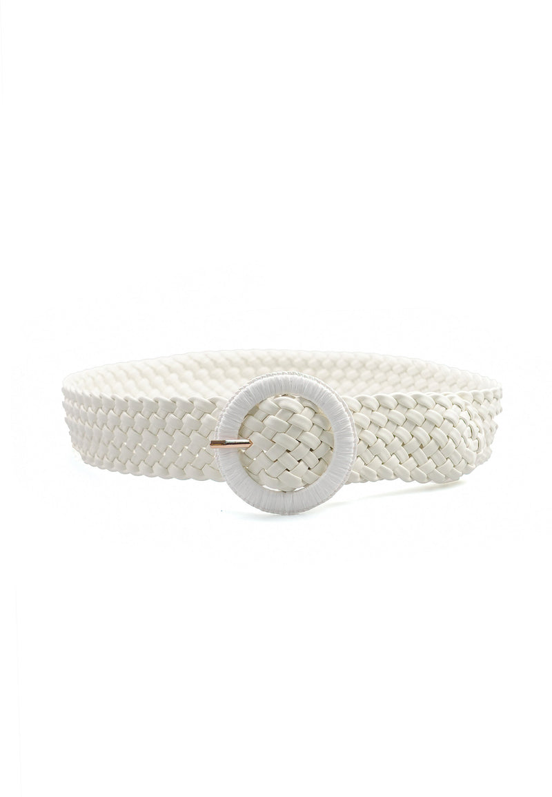 Ceinture à boucle ronde tressée