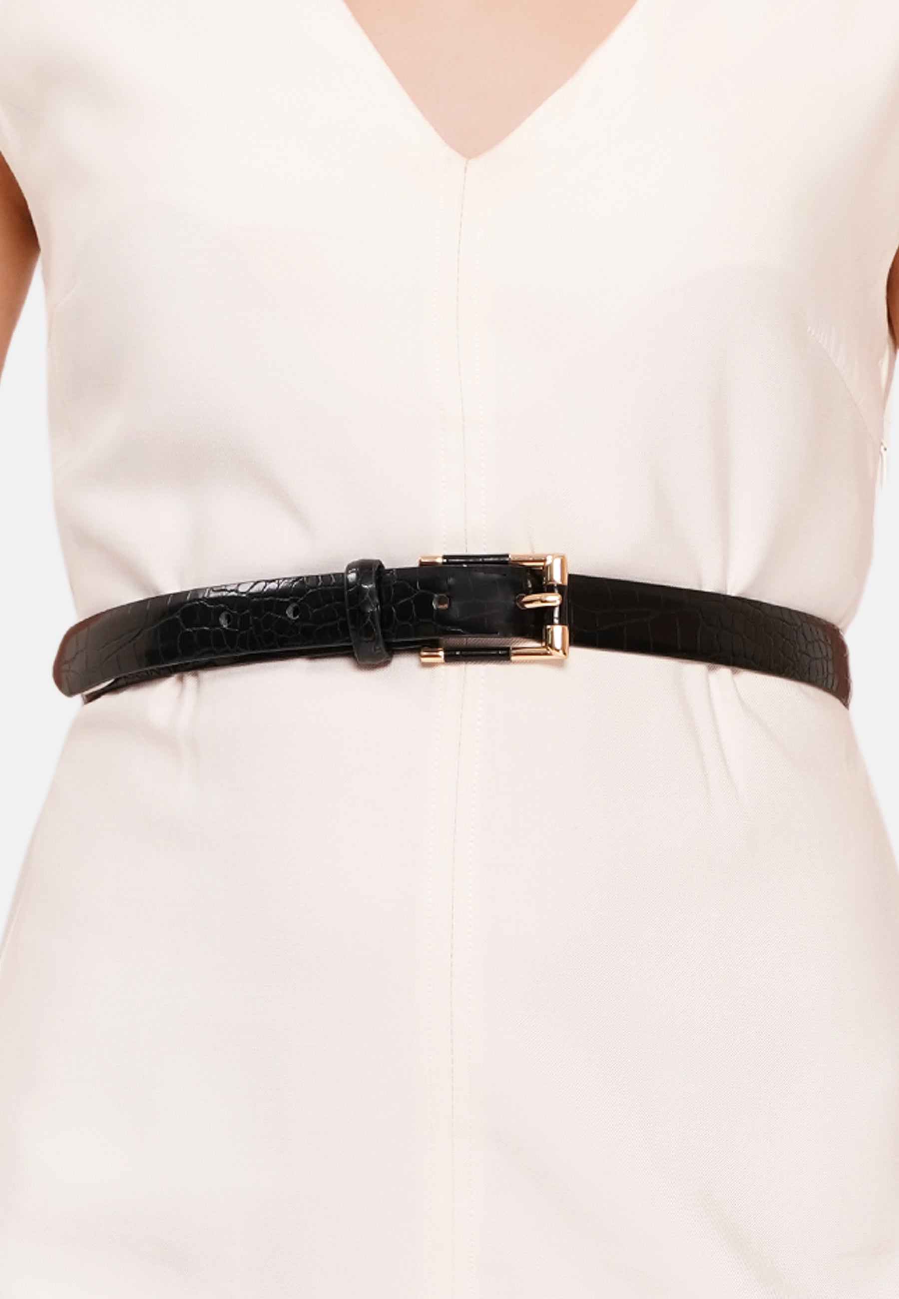 Ceinture à imprimé serpent exotique