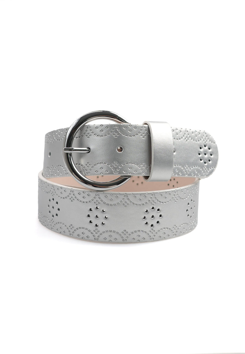 Ceinture à boucle ronde de créateur contemporain