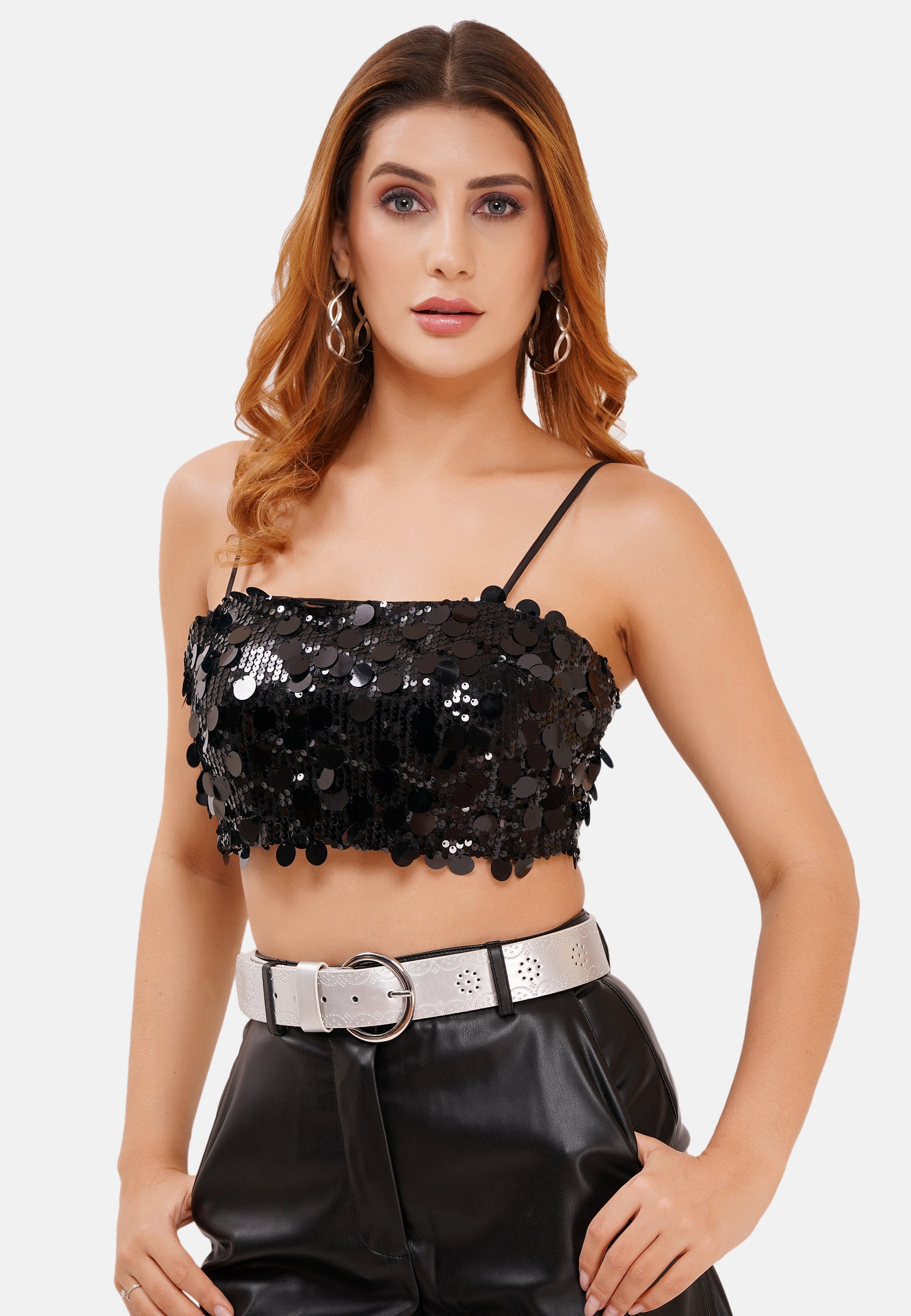 Ceinture à boucle ronde de créateur contemporain