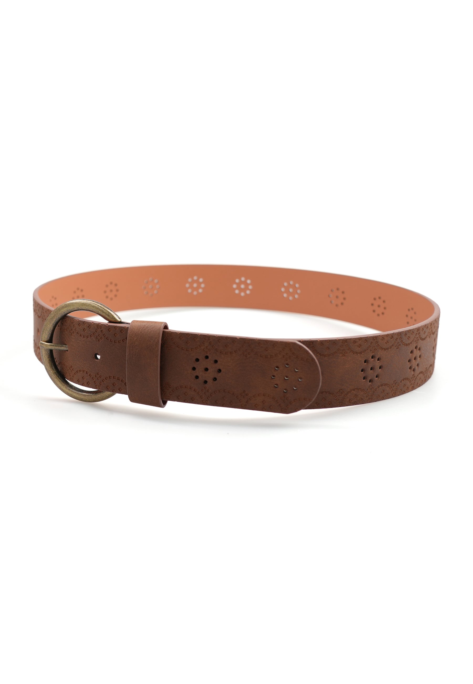 Contemporary Designer Round Buckle Belt