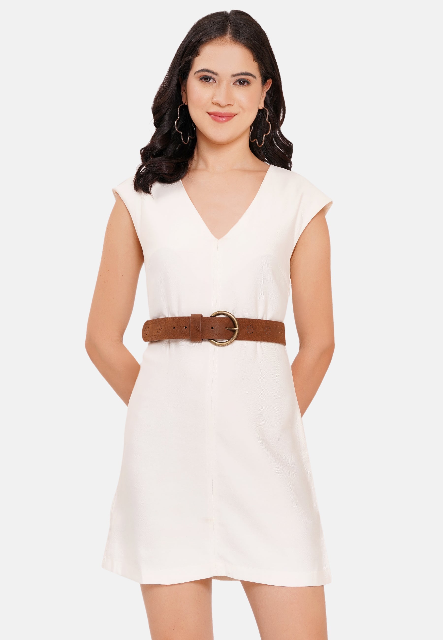 Contemporary Designer Round Buckle Belt