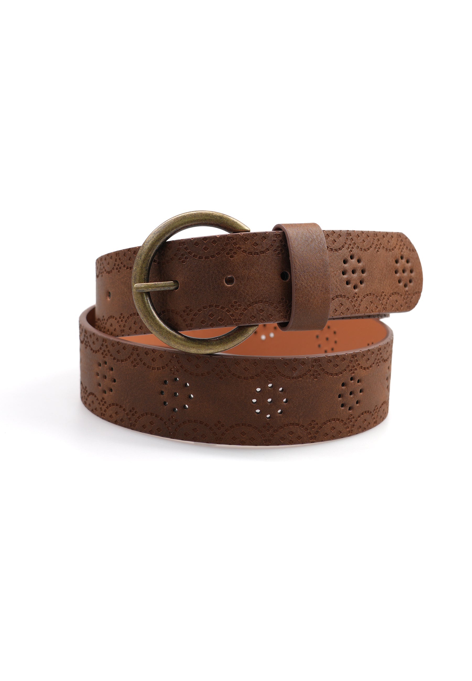 Ceinture à boucle ronde de créateur contemporain